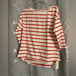 Lily Coco Red and White Striped Top